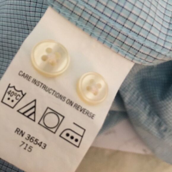 DKNY Micro Box Button Down! Tiffany Blue - Picture 4 of 4
